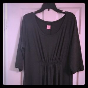 Gray Flirty Pink 2x Maxi Dress